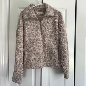 Collared Fuzzy Quarter Zip